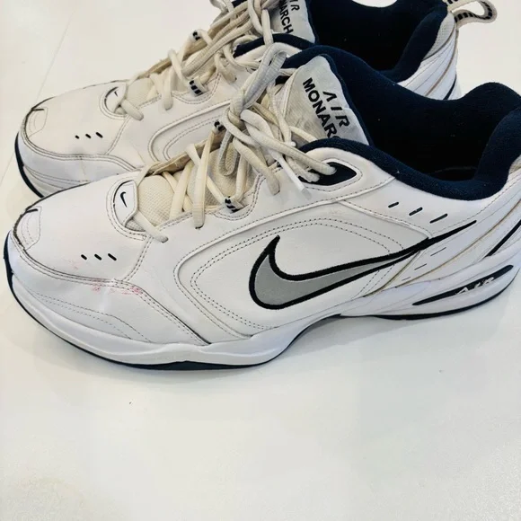 Nike Air Monarch IV Men's White and Black Athletic Shoes size 14 W - Picture 1 of 9